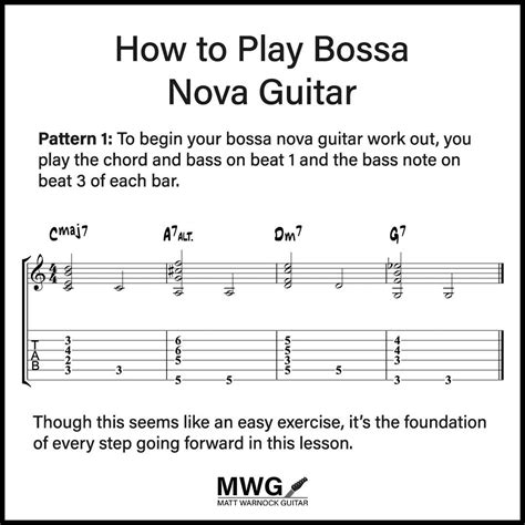 How to Play Bossa Nova Guitar in 2023 | Bossa nova, Guitar, Jazz chord ...