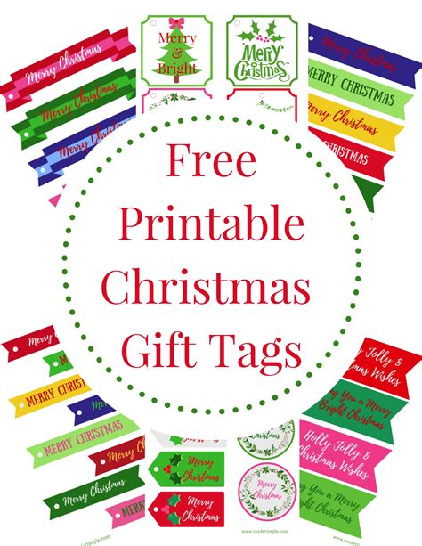 Free Printable Merry & Bright Gift Tags | ConfettiStyle