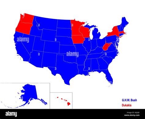 1988 election map hi-res stock photography and images - Alamy