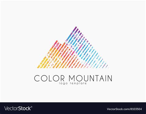 Mountain logo Color mountain logo Creative logo Vector Image