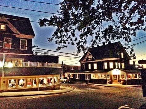 Woods Hole Inn at dusk on Water Street in Woods Hole, MA Cape Cod ...