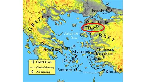 Troy Greece map - Map of Greece Troy (Southern Europe - Europe)