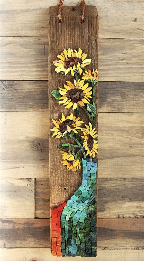 Sunflowers | Mosaic garden art, Glass mosaic art, Mosaic art