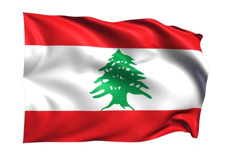 Lebanon Waving flag Realistic Transparent Background 15309595 PNG