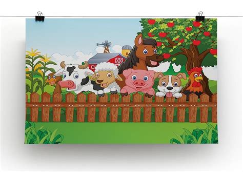 Collection farm animals Canvas Print or Poster | Canvas Art Rocks ...