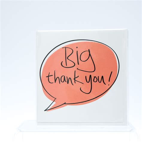 Thank you card - Speech Bubble - Gifts online UK UK Delivery Yorkshire