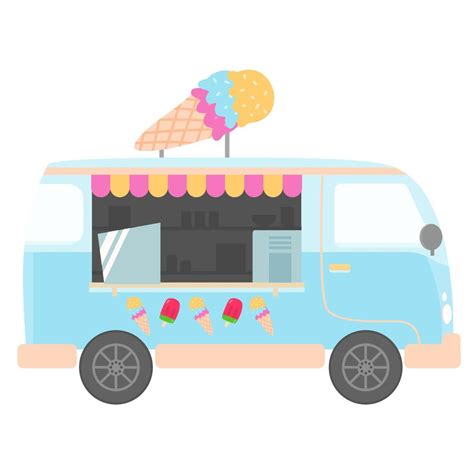 ice cream food truck vector design 3700280 Vector Art at Vecteezy