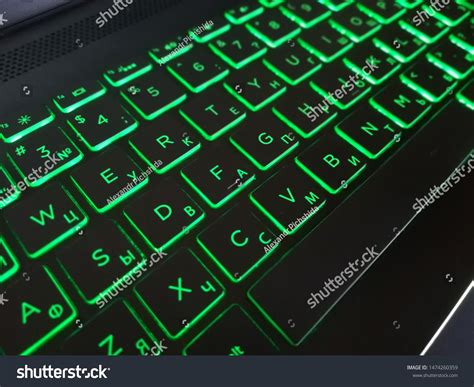 Laptop Keyboard Green Backlit Stock Photo 1474260359 | Shutterstock