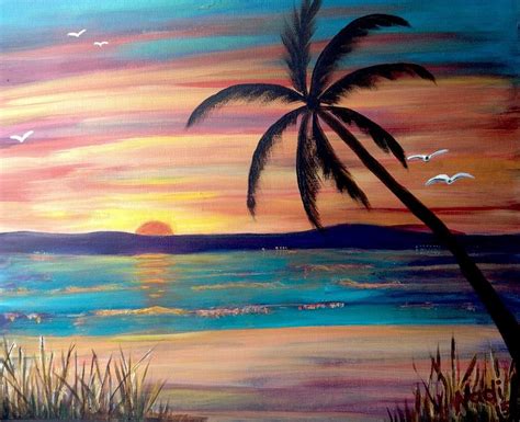 Sunset Beach Painting | ubicaciondepersonas.cdmx.gob.mx