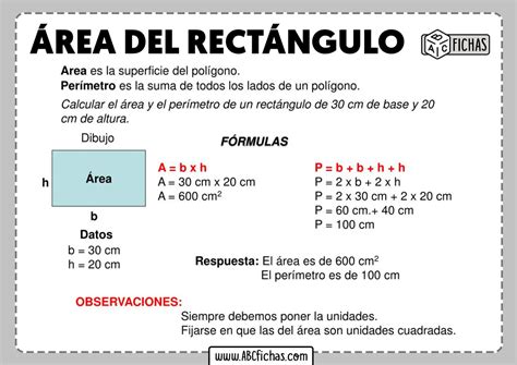 Como se calcula el area del rectangulo - ABC Fichas