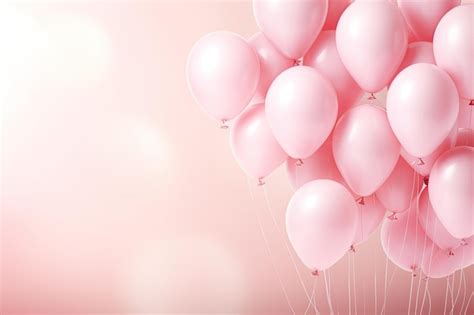 Premium AI Image | Festive Pink Birthday Background with Balloons for ...