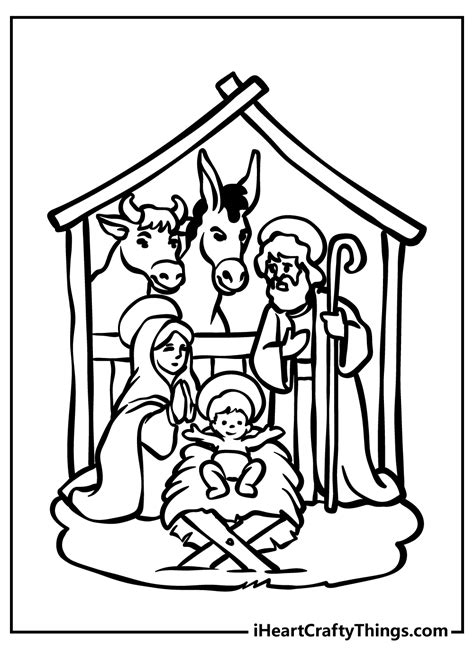 Manger Scene Coloring Pages