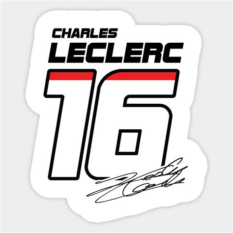 Charles Leclerc Signature with his car number. -- Choose from our vast ...