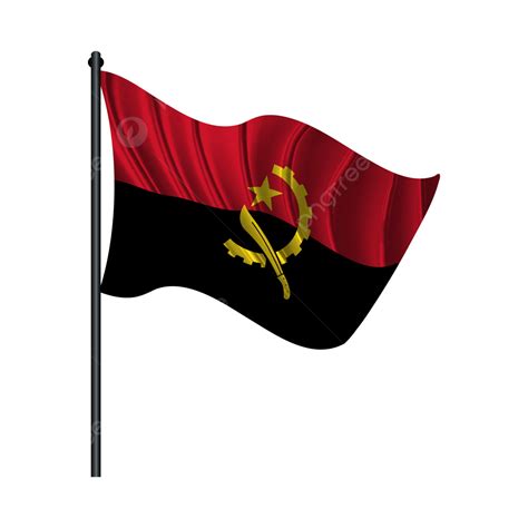 Acenando A Ilustração Da Bandeira De Angola PNG , Bandeira De Angola ...