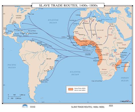 #004 Slave Trade Routes, 1400s-1800s – KAPPA MAP GROUP