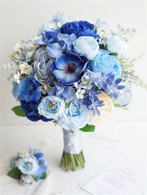 ️ 40 Chic Blue Wedding Bouquet Ideas 2024 | Colors for Wedding