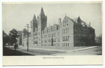 Hartford CT High School Old Postcard - Connecticut | eBay