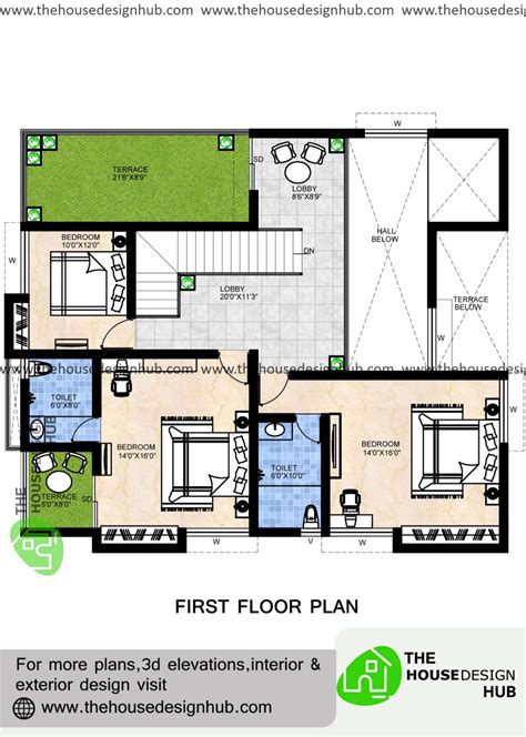 40 X 38 Ft 5 BHK Duplex House Plan In 3450 Sq Ft | The House Design Hub