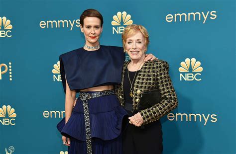 Sarah Paulson Hits the 2022 Emmys Red Carpet with Holland Taylor