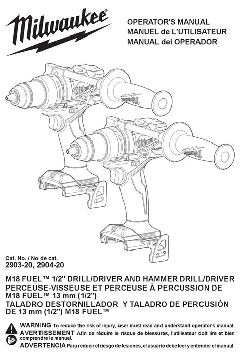 MILWAUKEE M18 FUEL 2903-20 OPERATOR'S MANUAL Pdf Download | ManualsLib