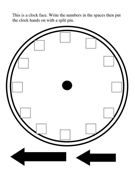 Free Printable Clock Template With Hands