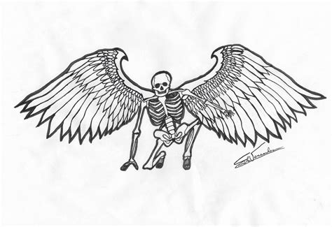 Flying skeleton by eMArioV on DeviantArt