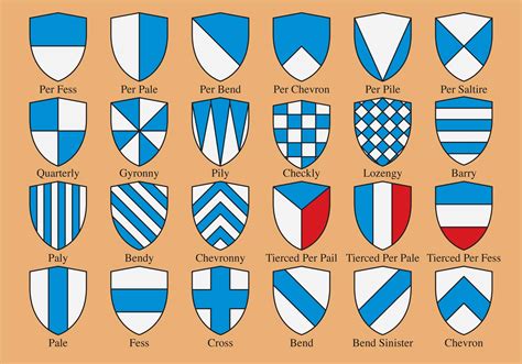 Heraldiska Shield Shapes 92788 Vektorkonst på Vecteezy