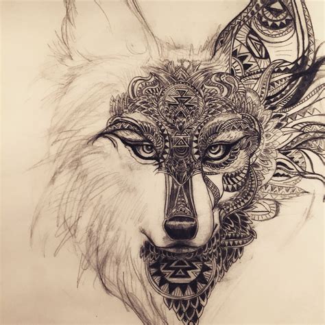 Working on this spirit animal wolf/fox design for a tattoo | Brazos ...