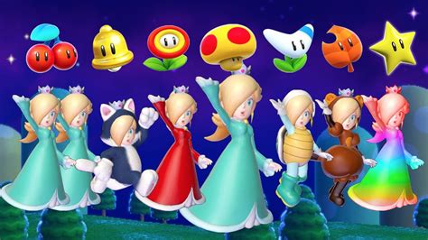 Super Mario 3D World - All Rosalina Power-Ups - YouTube