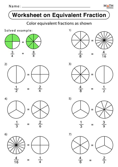 Equivalent Fractions 5th Grade Worksheets