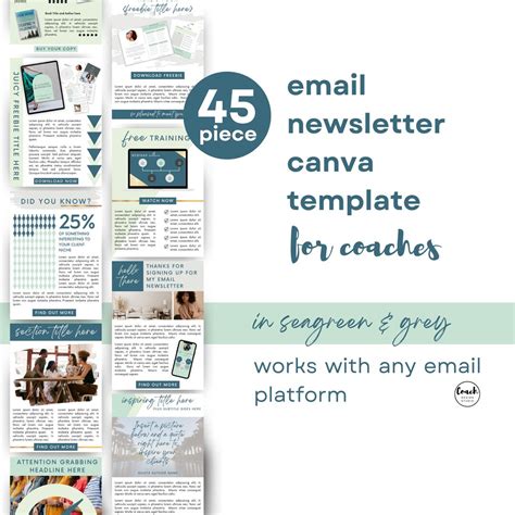 Canva Email Template Bundle: Canva Template for Email mailerlite ...