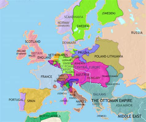 Map Of Europe During The Enlightenment - Gracia Georgeanne