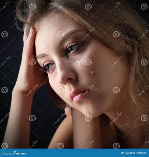 Beauty girl cry stock photo. Image of hopeless, close - 41325526