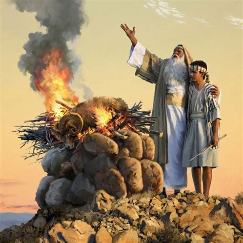 Abraham, Isaque e o cordeiro Biblical Artwork, Bible Artwork, Images ...