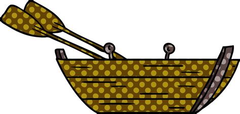 cartoon doodle of a wooden row boat 8770561 Vector Art at Vecteezy