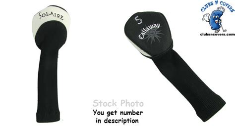 Callaway Solaire Fairway 5 wood Headcover BLACK/WHITE - Clubs n Covers Golf