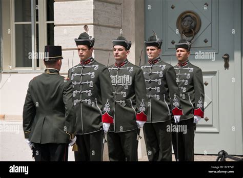 Hungarian Soldiers in Ceremonial uniform Stock Photo - Alamy