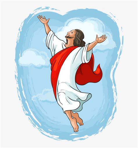 Jesus Clipart Ascension Day - Jesus Lives! Easter Story Coloring Book ...