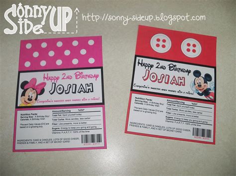 Sonny-Side Up: Josiah's Mickey Mouse Party- Favors