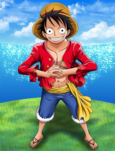 One Piece Anime Luffy - Yellow wallpaper