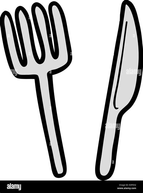 cartoon knife and fork Stock Vector Image & Art - Alamy