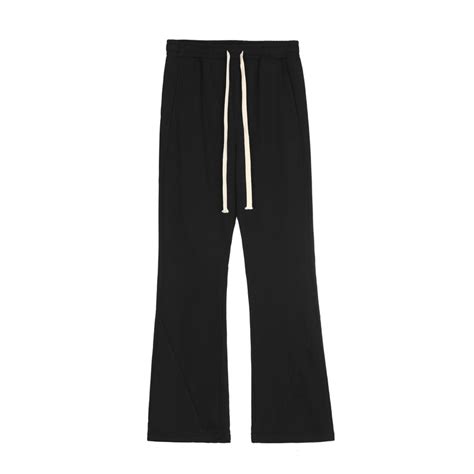 Black Drawstring Waist Stacked Flare Cozy Sweatpants – TWILLMKT