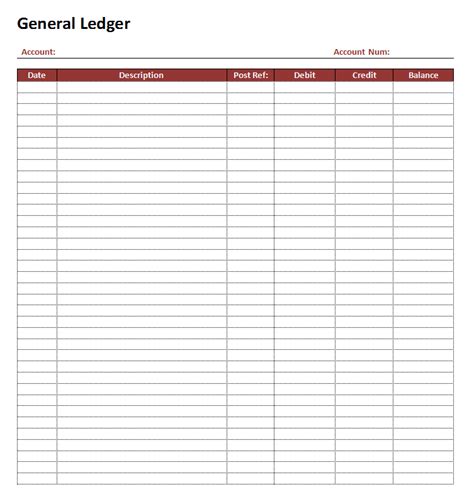 Free Ledger Template For Your Needs