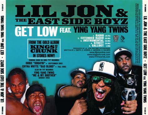 Lil Jon & The East Side Boyz Feat. Ying Yang Twins – Get Low (2003, CD ...