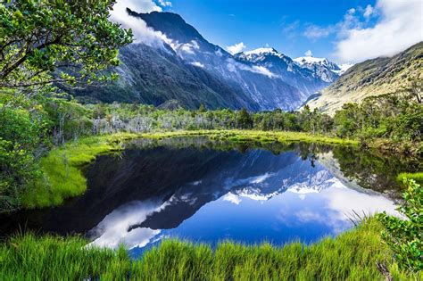 nature, Landscape, Summer, Lake, Reflection, Mountain, Grass, Forest ...