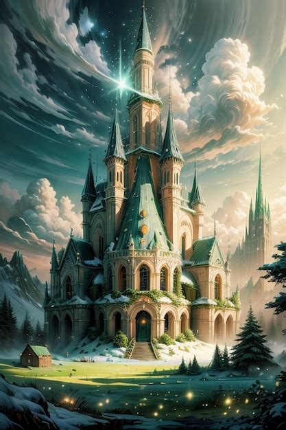 Premium AI Image | There is a cartoon anime fantasy fairytale castle in ...