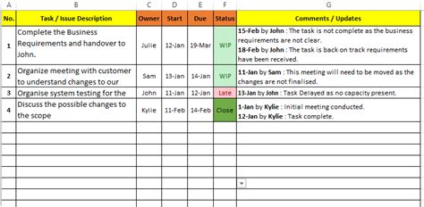 Excel Task Tracker Template – task list templates