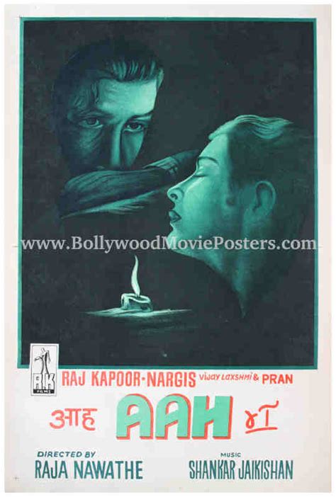 Raj Kapoor poster: Aah 1953 old original Bollywood movie posters for sale!