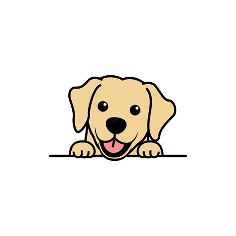 Premium Vector Cute Labrador Retriever Puppy Cartoon Vector ...