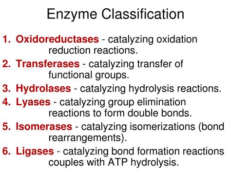 Ppt Enzyme Nomenclature Classification Powerpoint